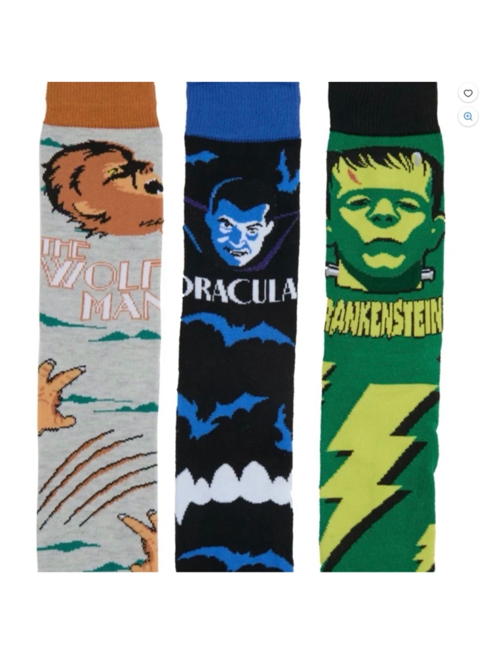 Universal Monsters Men's Crew Socks Size 8-12 3-Pack